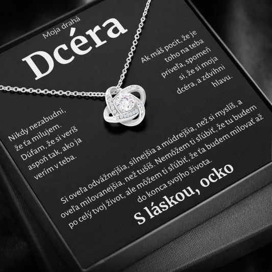 SK-2K Darček pre dcéru – náhrdelník Love Knot od ocka
